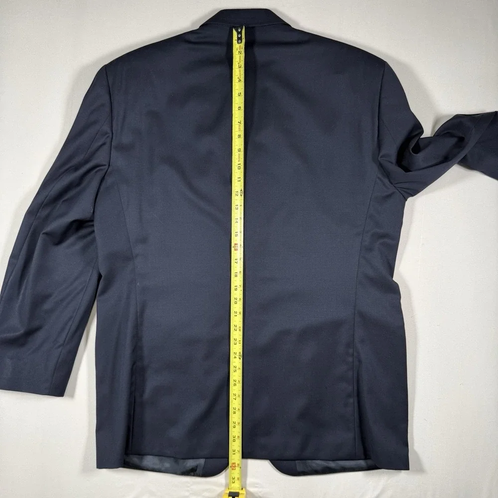 Ralph Lauren Mens Navy Wool Blazer Gold Buttons 43R Classic Sport Coat